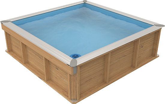 dimensions de la piscinette bois PISTOCHE