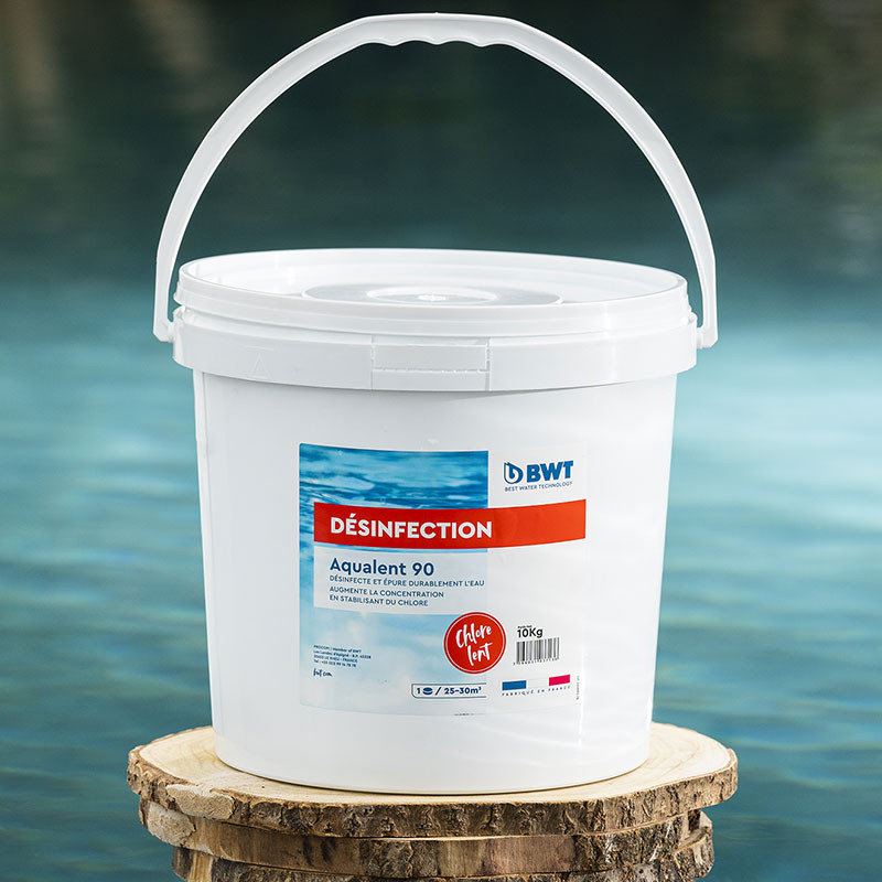 Chlore lent Aqualent 90, galet 250 Gr - 5 Kg