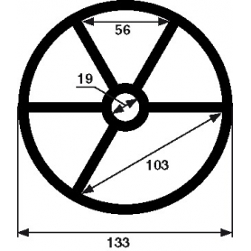 Joint étoile de vanne Praher 1''1/2 (Ø133mm)