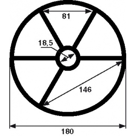 Joint étoile de vanne Midas 2'' (Ø180mm)