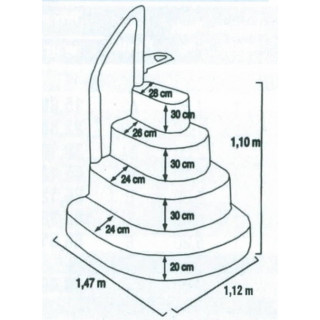 Escalier majestic pour piscine Hors Sol