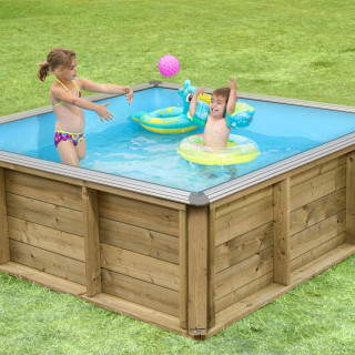 Piscinette Bois PISTOCHE 2x2 m pour enfants