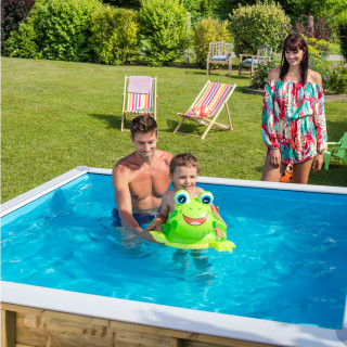 Piscinette Bois PISTOCHE 2x2 m pour enfants