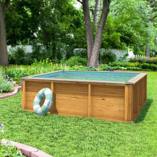 Piscinette Bois PISTOCHE 2x2 m pour enfants