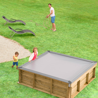 Piscinette Bois PISTOCHE 2x2 m pour enfants