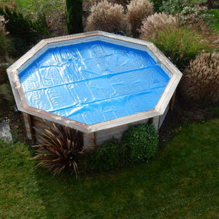 Couverture à bulles pour piscines bois octogonales BWT myPOOL