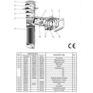 Ecumeur filtrant à cartouche SKIMFILTRE A400 ELEGANCE