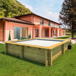 PISCINE URBAINE en bois Carré