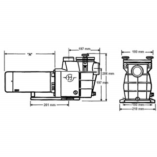 Dimensions Pompe Max Flo Hayward