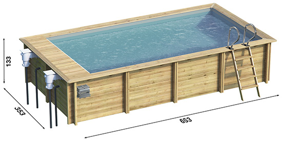 dimensions de la piscine URBAINE XL