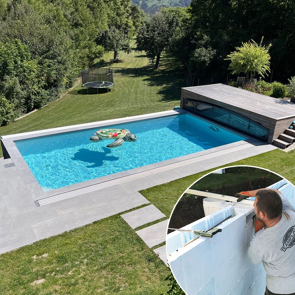 Fertiger DIY Styroporpool 2