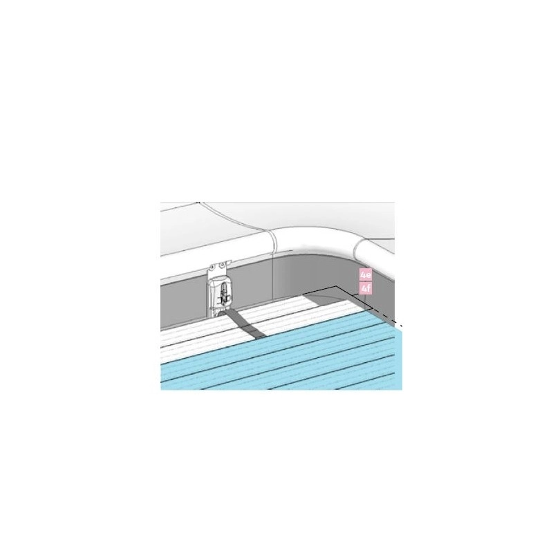 Lot de 2 lames fin de bassin grises, Piscine Urbaine 3,5 de large avant 2020