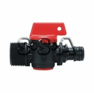 Vanne de vidange AG3/4" x NW16 avec buse de raccordement Gardena en plastique