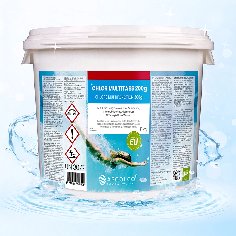 Chlore Multifonction 200g - 5kg, Apoolco