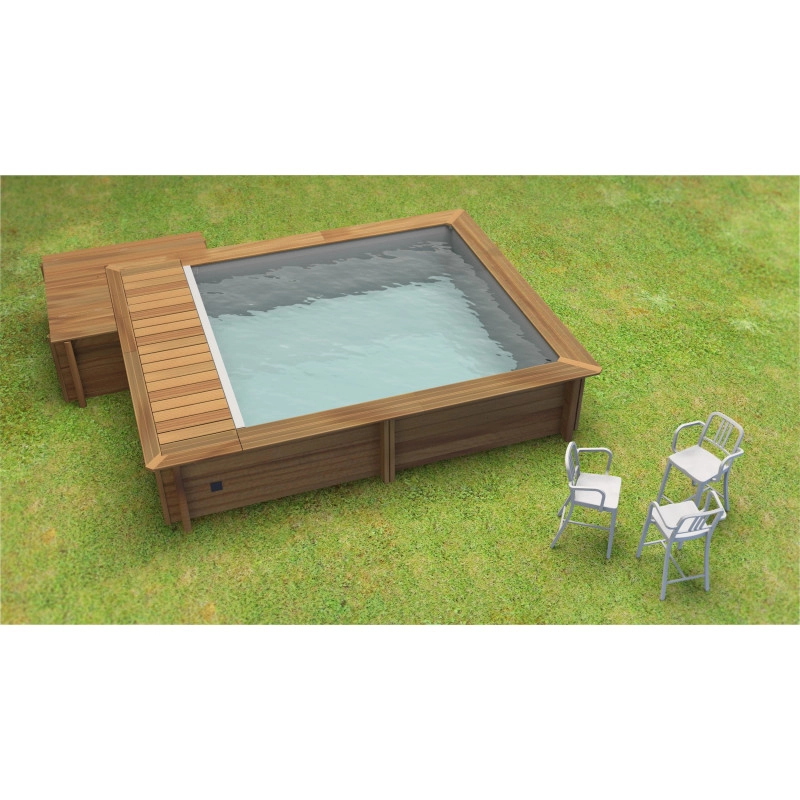 Coffre bois pour piscine Urbaine