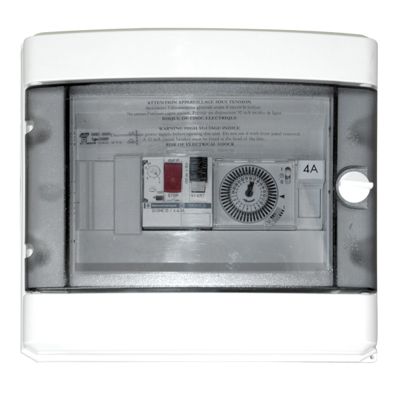 Coffret de filtration P-100, Disjoncteur 10A