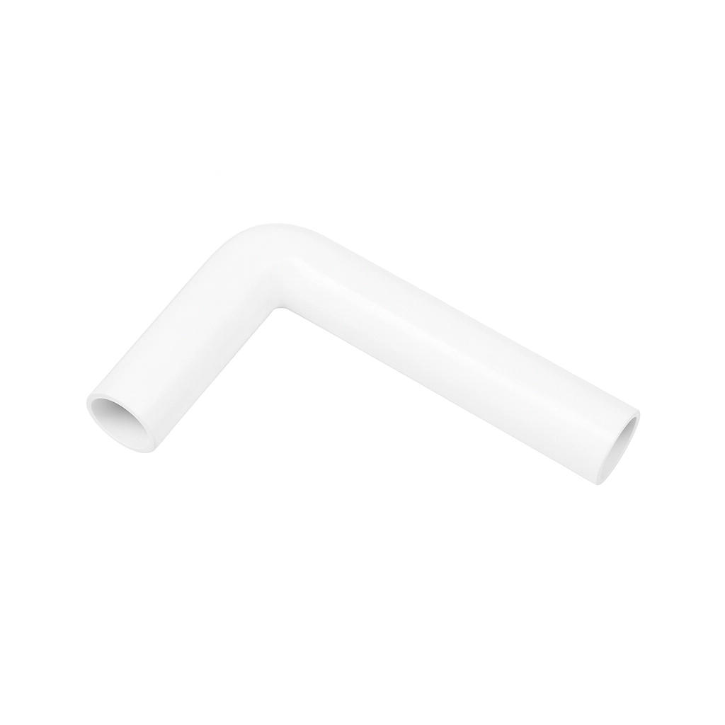 Coude de tuyau D50 PVC blanc 245x158mm - Angle de pompe