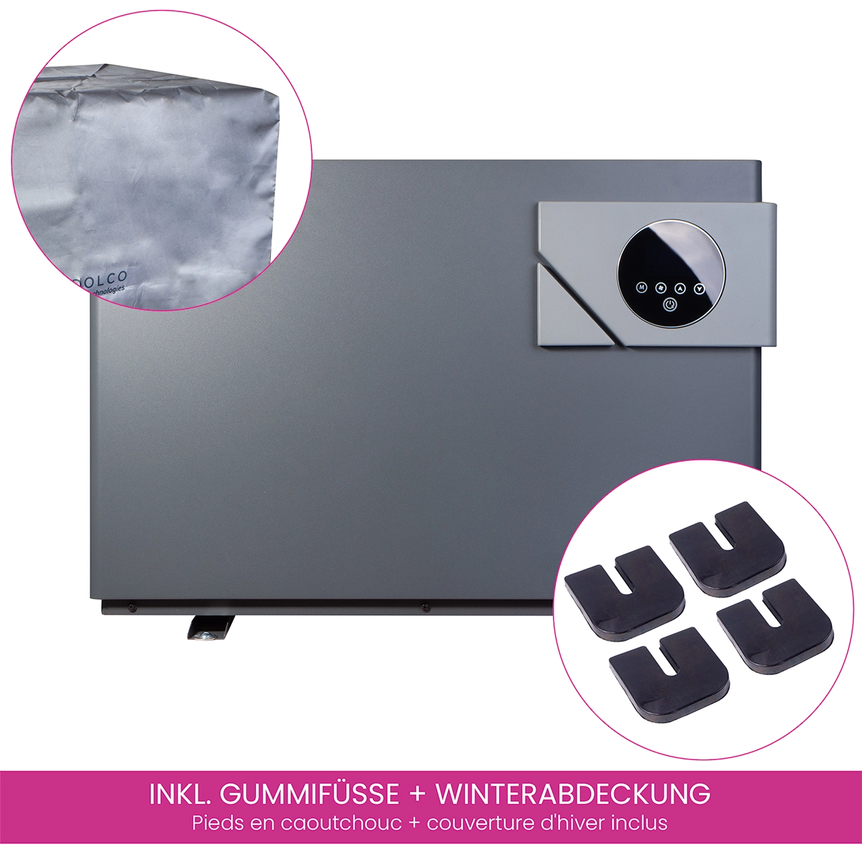 ASPT_Silent_Waermepumpe_13 Full Inverter Wärmepumpe Apoolco SILENT Heat, 15kW, bis 70m³, ASPT-150SD