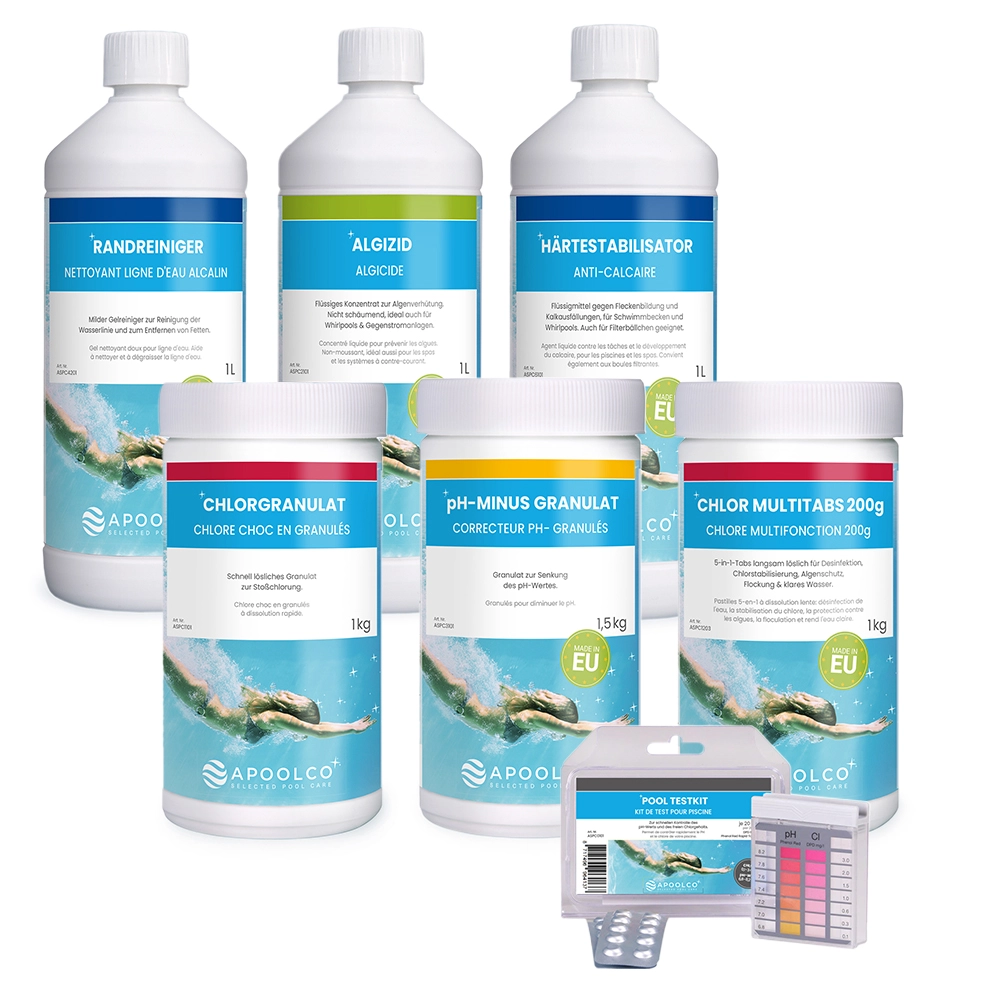 Sommer Wasserpflegeset klein ASPC9201p Kit d'entretien d'eau d'été, Apoolco