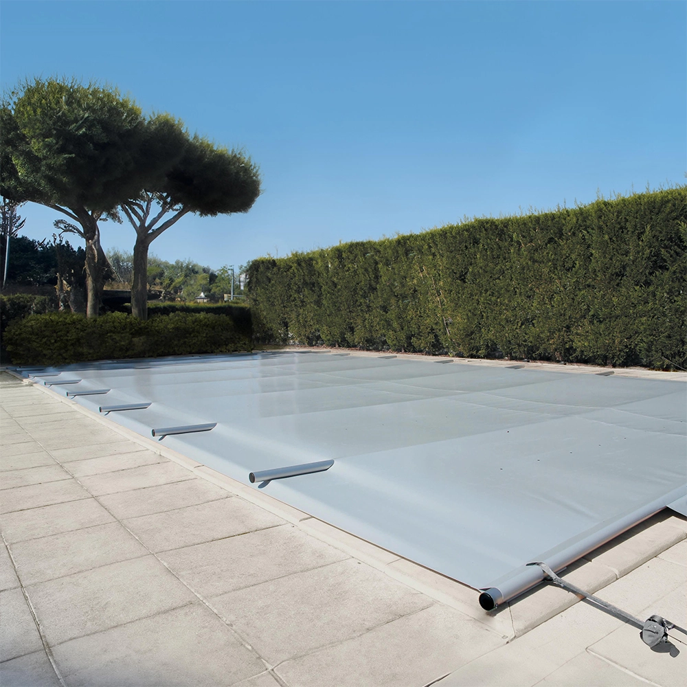 Couverture à barres Pure pour piscine encastrée 700 x 350 cm, manivelle incluse, div. couleurs