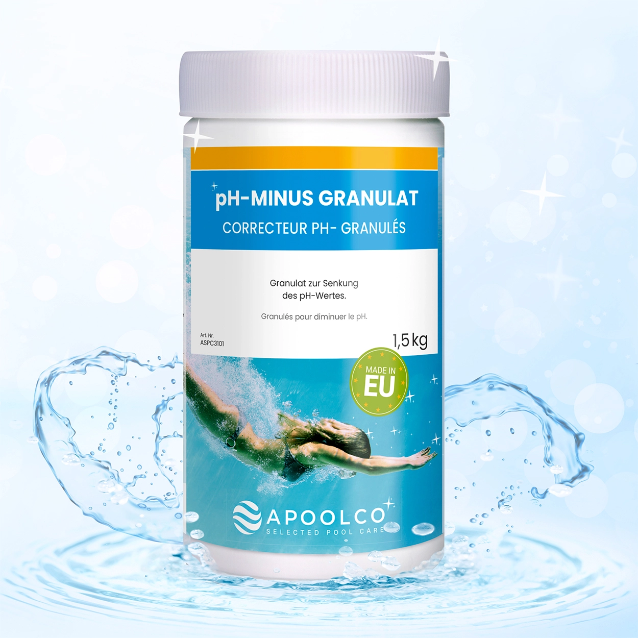 Correcteur de pH Minus - 1,5 kg, granulés