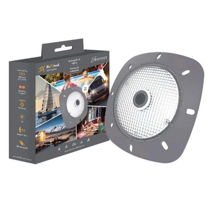 Projecteur mobile rechargeable gris, LED RGB