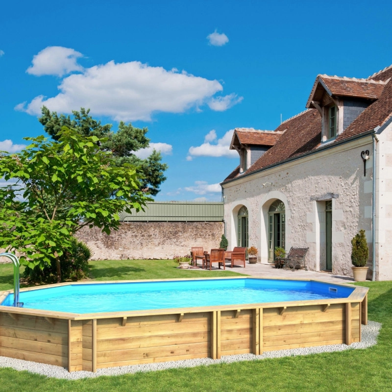 Piscine Bois Octogonale + Weva 640