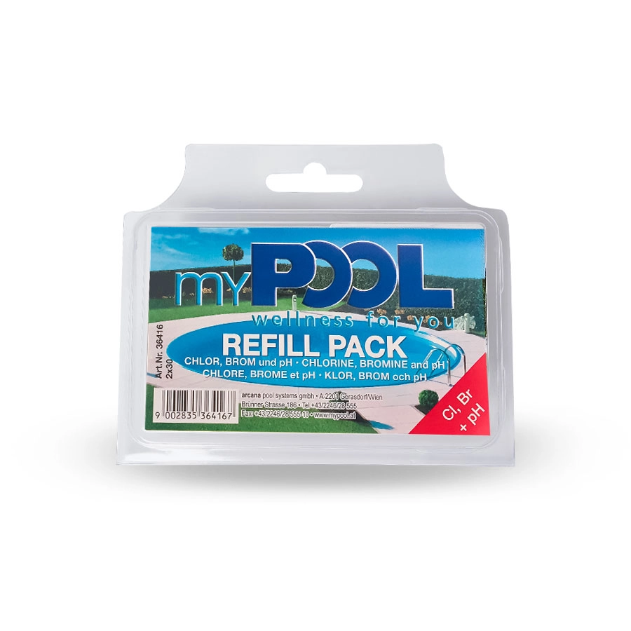 Recharge de pastilles de test pour Chlore, Brome et pH