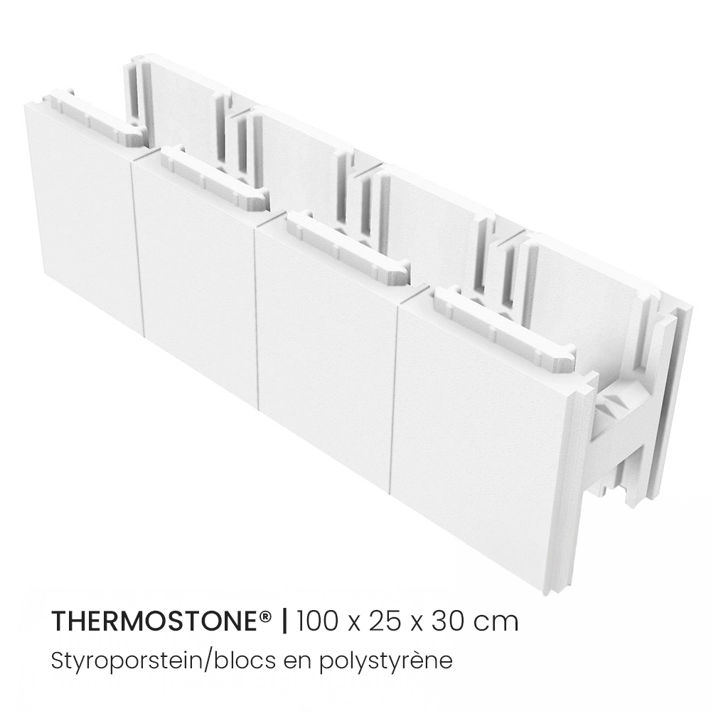 Thermostone Styroporstein für Ecktreppe aus Styroporsteinen für Schwimmbecken