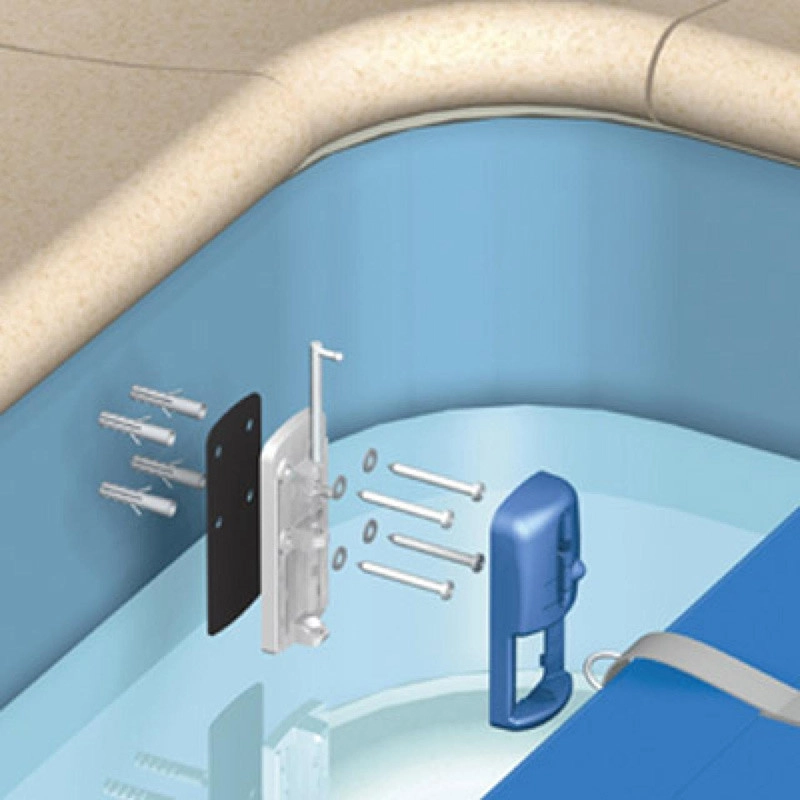 Accroche de sécurité, piscine bois, gris Accroche de sécurité, piscine bois, gris