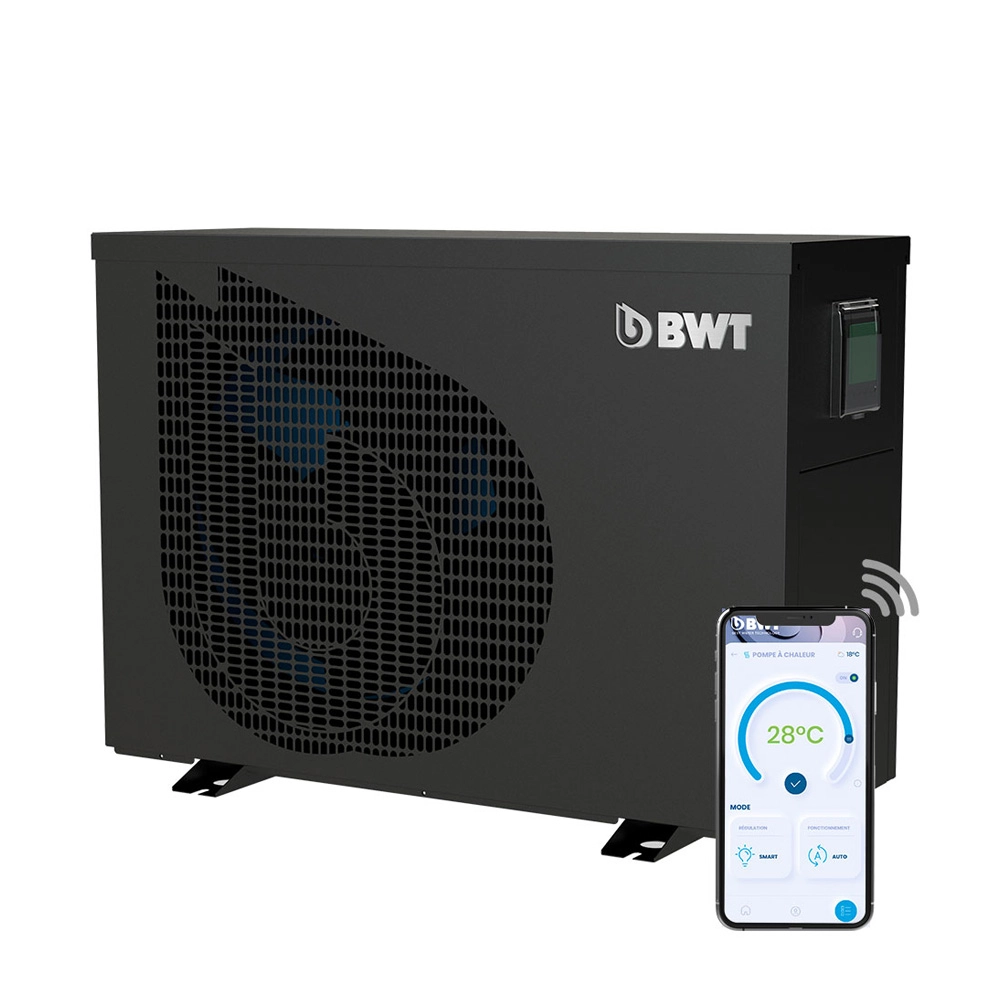 Pool Wärmepumpe Inverter Connect in Schwarz mit App
